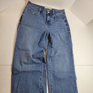 Rebecca Minkoff Blue Denim Women's Jeans Zip Button 5-Pocket Solid Cotton Blend